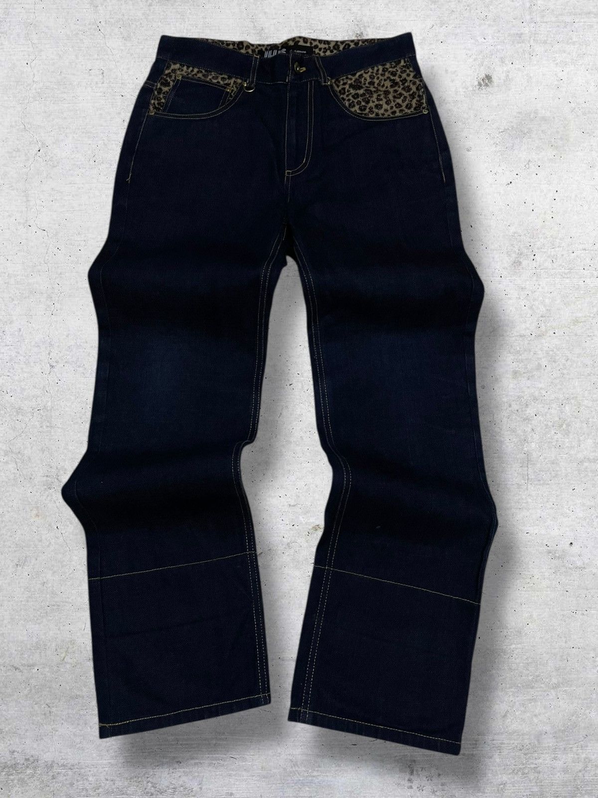 Hysteric Glamour VINTAGE ILLS GARMENTS 90S JAPAN DESIGNER LEOPARD BLEND DENIM Size US 32 / EU 48 - 1 Thumbnail
