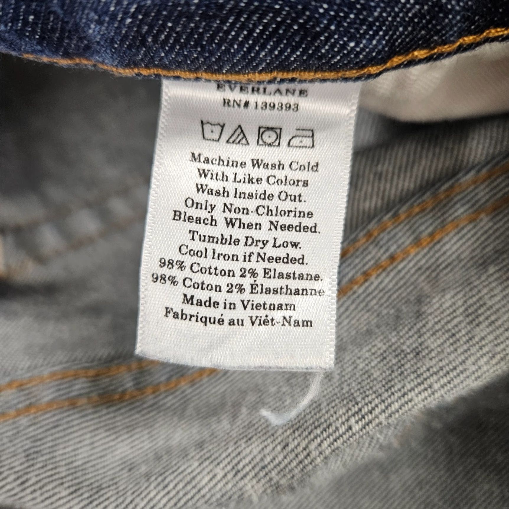 Everlane Everlane Womens Jeans Skinny Ankle Sz 29 Blue Mid Rise Cotton Blend Denim Size 29" - 6 Thumbnail
