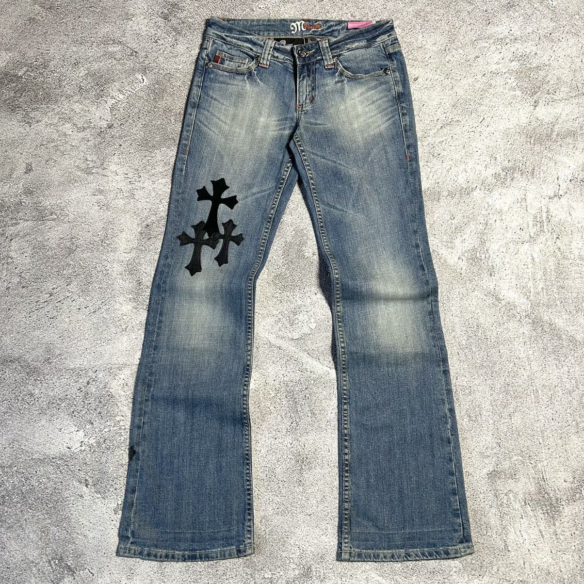Japanese Brand Vintage Rare Missme Flared Denim Patch Art Size US 30 / EU 46 - 10 Thumbnail