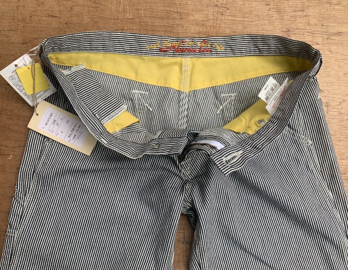 Japanese Brand × Vintage Nana-La Baggy Flare Carpenter Hickory Stripe Pants Size 31" - 20 Thumbnail