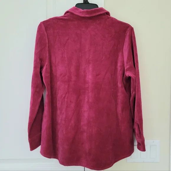 Other Appleseed's Petites Big Velour Magenta Shirt NWT Long Sleeve Size S / US 4 / IT 40 - 6 Thumbnail