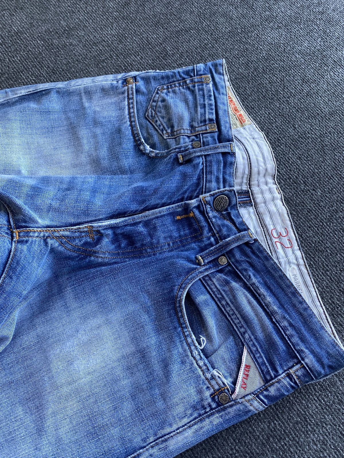 Replay 🔥Opium Punk Replay blue jeans 32 marnel washed faded Size US 32 / EU 48 - 22 Thumbnail