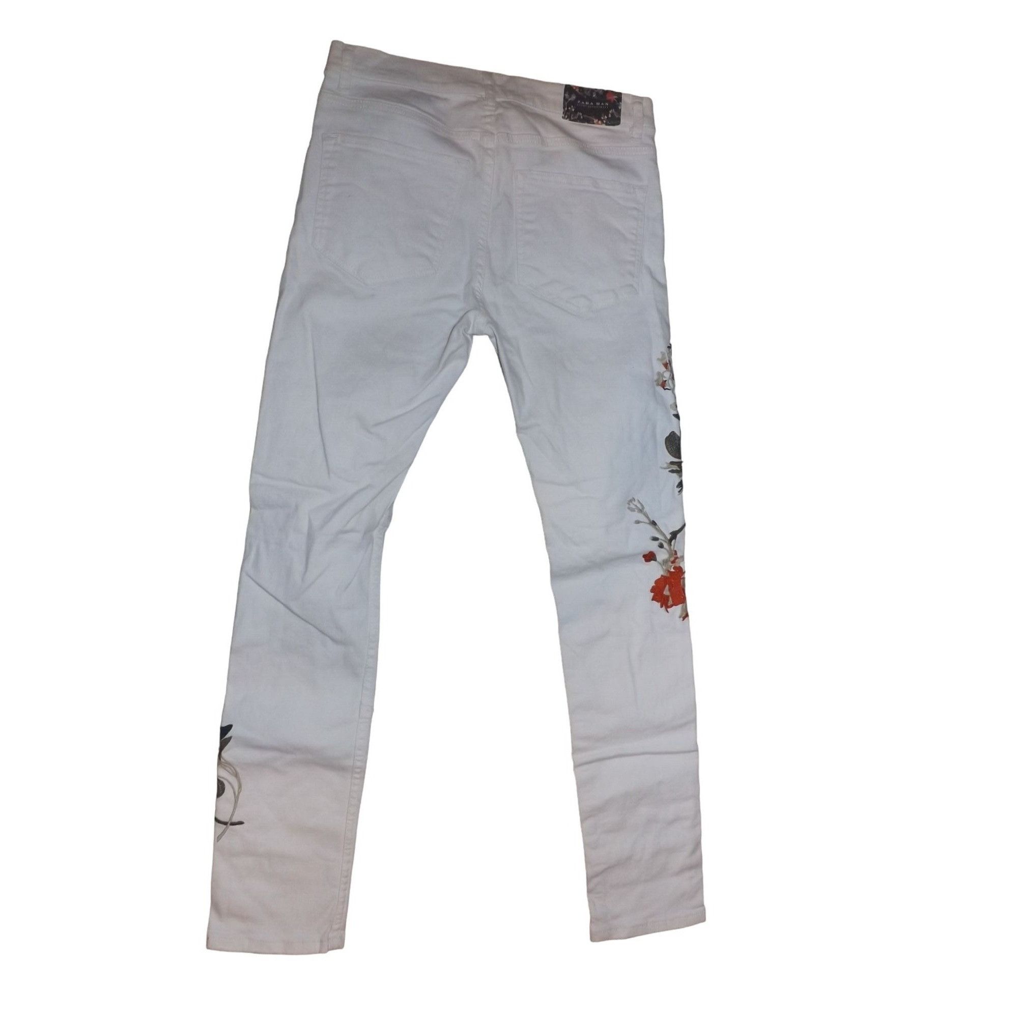 Zara Zara Man Jeans Sz 30 Sport Department White Floral Straight Size US 30 / EU 46 - 8 Thumbnail