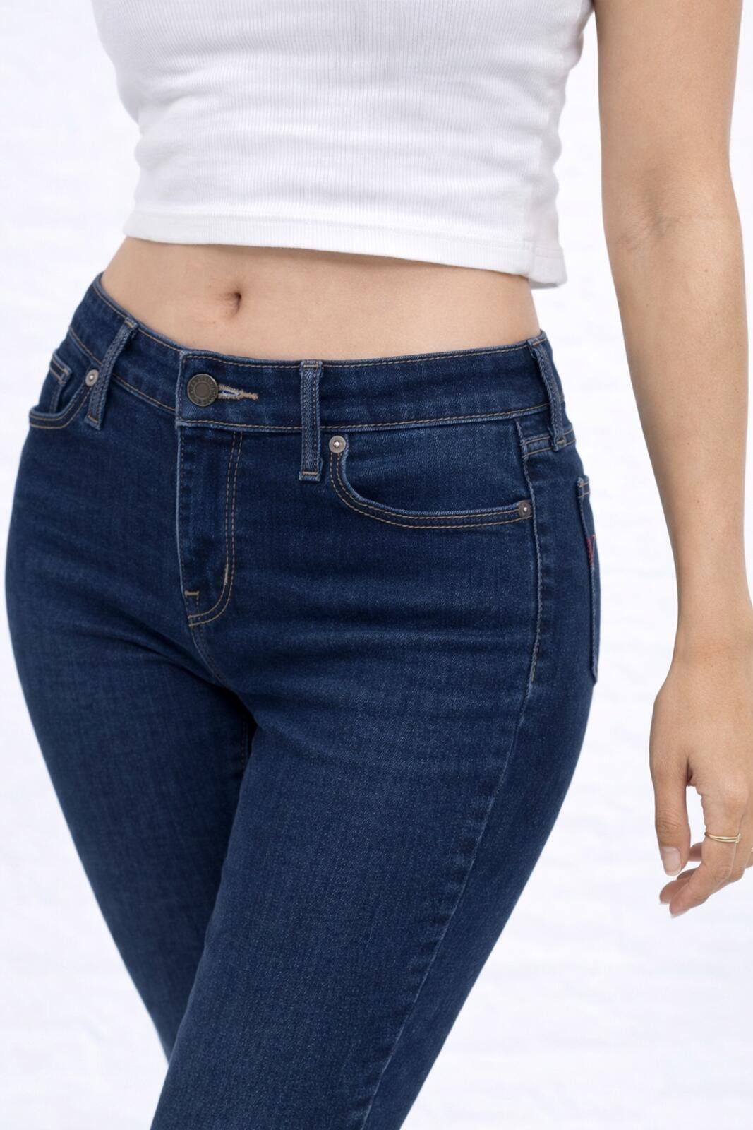 Levi's Levi's Demi Curve Mid Rise Boot Dark Blue Denim Jeans Size 6 Size 28" / US 6 / IT 42 - 1 Thumbnail