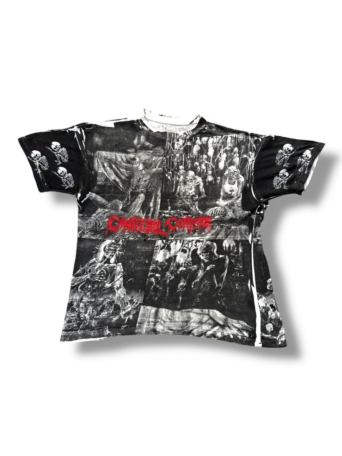 Band Tees *RARE* VINTAGE 1990s 90s CANNIBAL CORPSE AOP T-SHIRT XL Size US XL / EU 56 / 4 - 1 Thumbnail