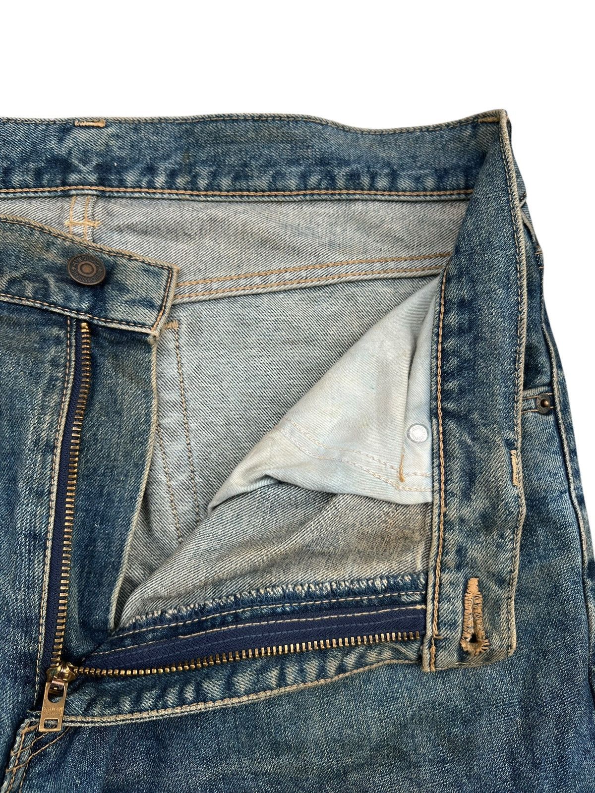 Edwin Vintage Edwin Distressed Mudwash Wide Denim Jeans 36x30 Size US 36 / EU 52 - 9 Thumbnail