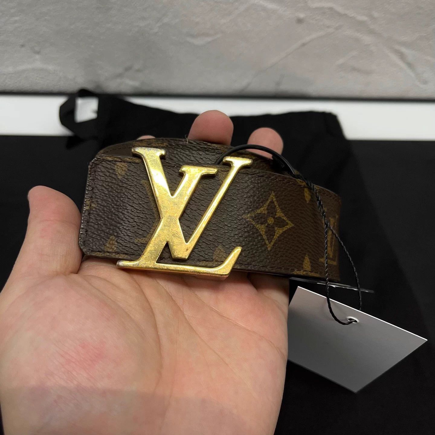Louis Vuitton LV Monogram Gold Buckle Belt 80cm NM Size ONE SIZE - 3 Thumbnail