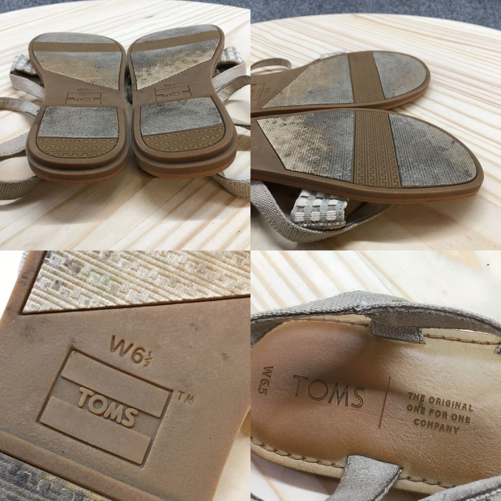 Toms TOMS Lexie Sandals Womens Slingback Flat Brown Fabric Casual Shoes Size US 7 / IT 37 - 8 Thumbnail