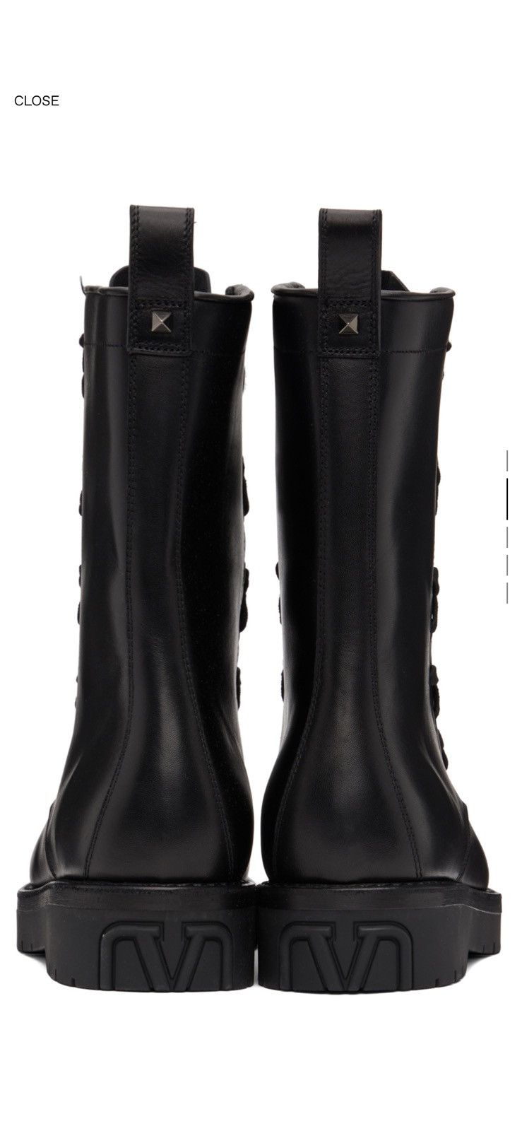 Valentino Black Leather Combat boots Size US 11 / EU 44 - 2 Thumbnail