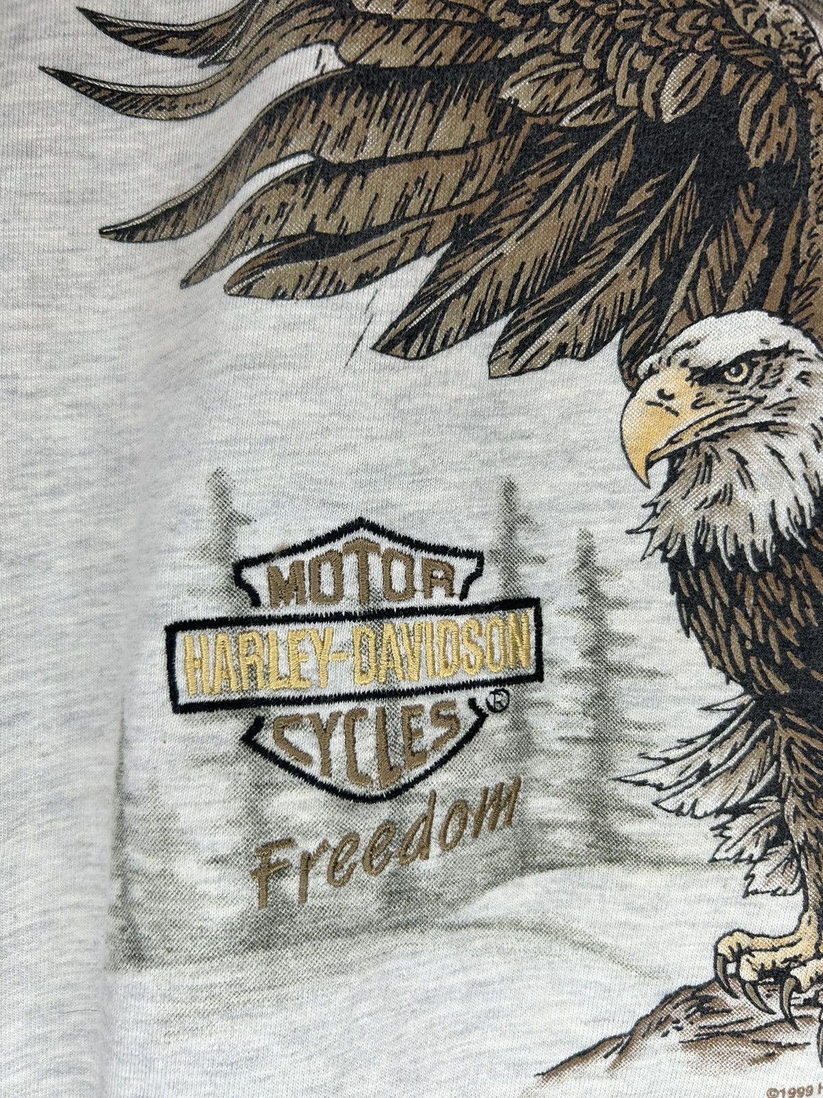 Harley Davidson × Vintage Vintage 90s Harley Davidson American Eagle T Shirt Size US M / EU 48-50 / 2 - 5 Thumbnail