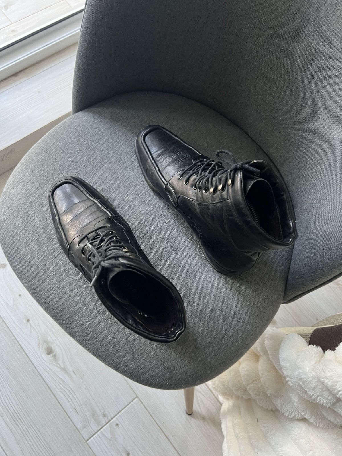 Bally Bally Leather Boot Lace Up Lug Sole Vintage Size US 5.5 / EU 38 - 15 Thumbnail