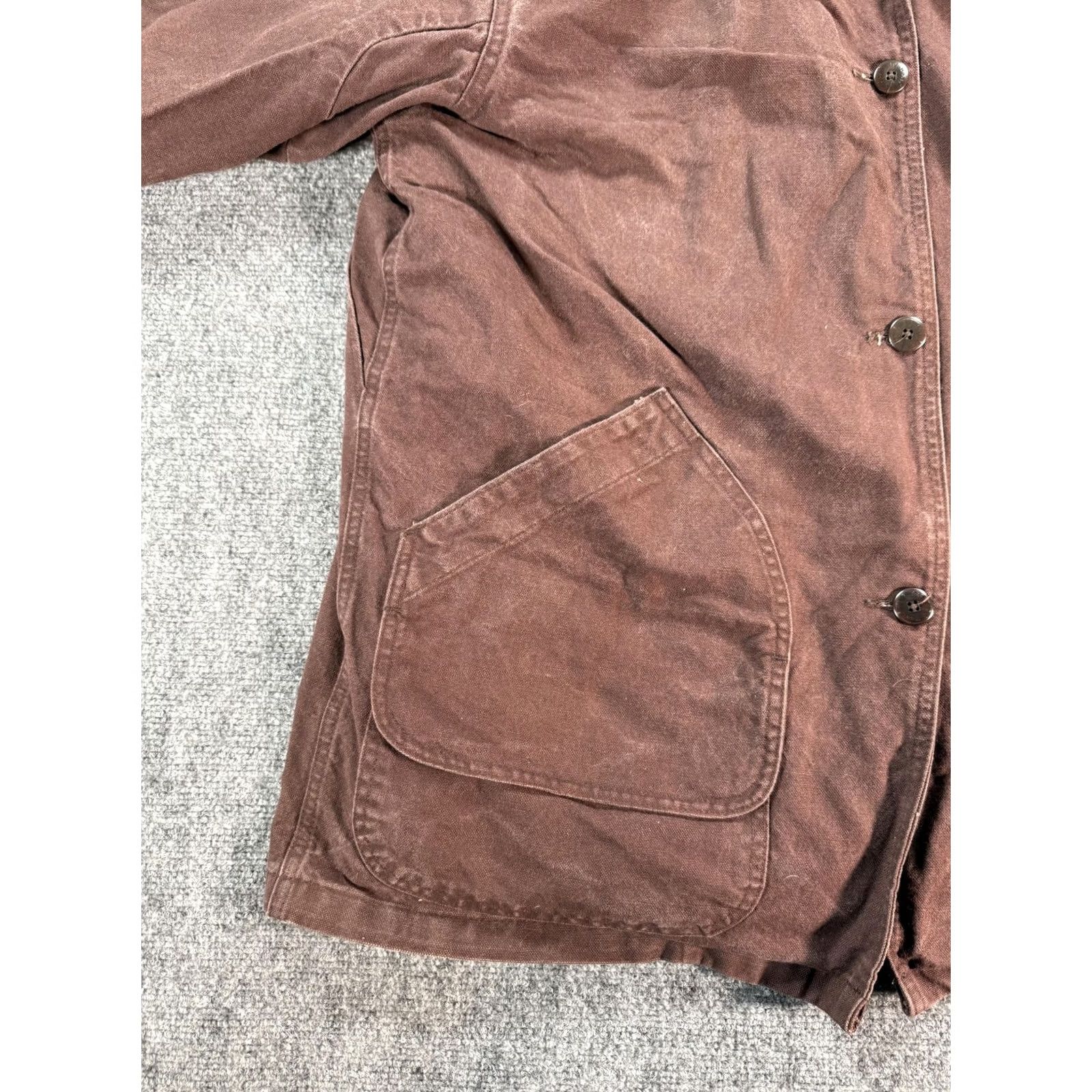 Vintage Vintage Barn Coat Mens XL Brown Jacket Corduroy Collar Plaid Lined 90s Hunting Jacket Overcoat Size US XL / EU 56 / 4 - 4 Thumbnail