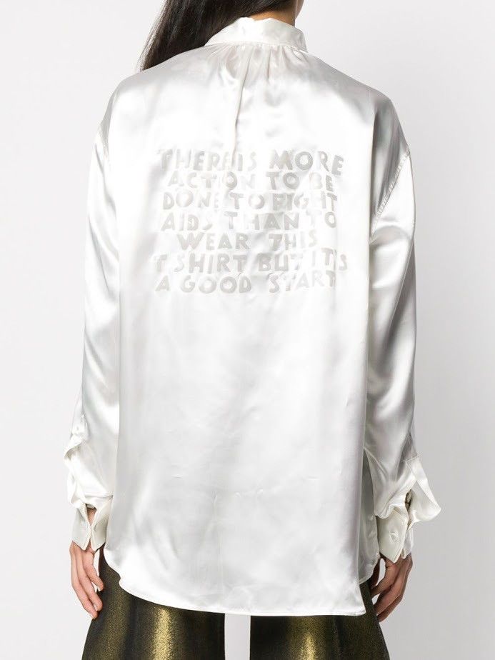 MM6 [MM6 Maison Margiela] white silk blouse. Size S / US 4 / IT 40 - 2 Thumbnail