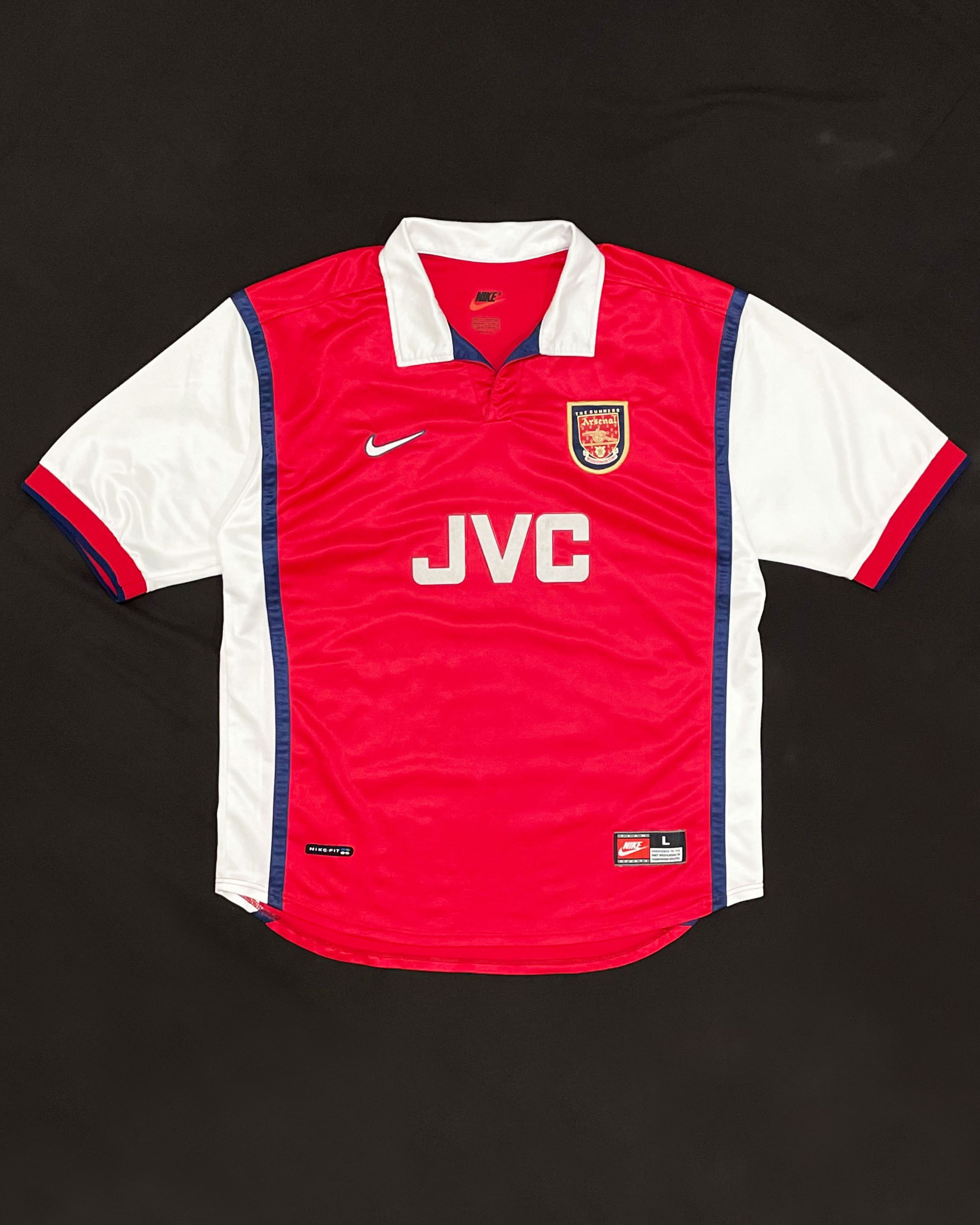Nike Arsenal FC Home Kit 1998 1999 Size US L / EU 52-54 / 3 - 1 Thumbnail