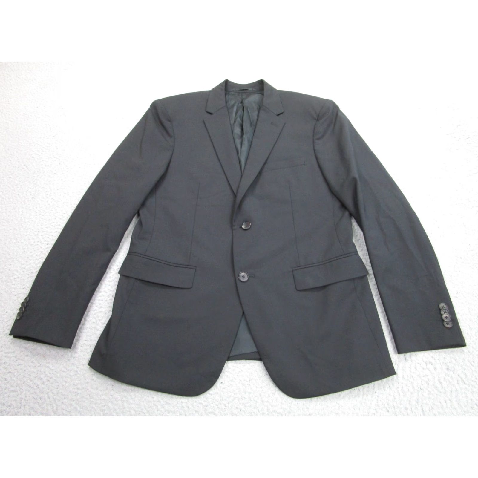 Theory Theory Blazer Mens 40 Black Wool Slim Sport Coat Notch Lapel Front Two-Button Single-Breasted Regular Coat Size 40R - 2 Thumbnail