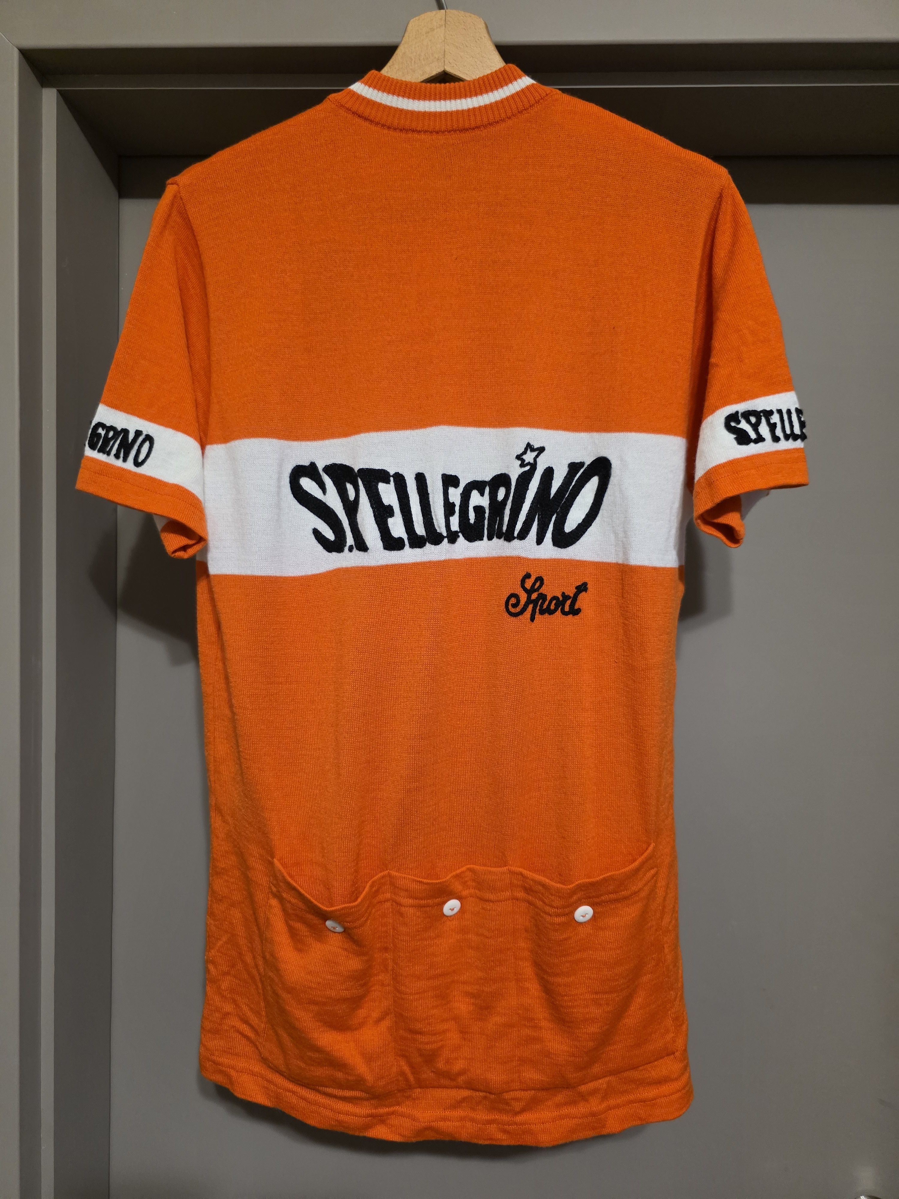Vintage SAN PELLEGRINO 1960 MAILLOT RÉTRO wool cycle perfect ccondit Size US L / EU 52-54 / 3 - 6 Thumbnail