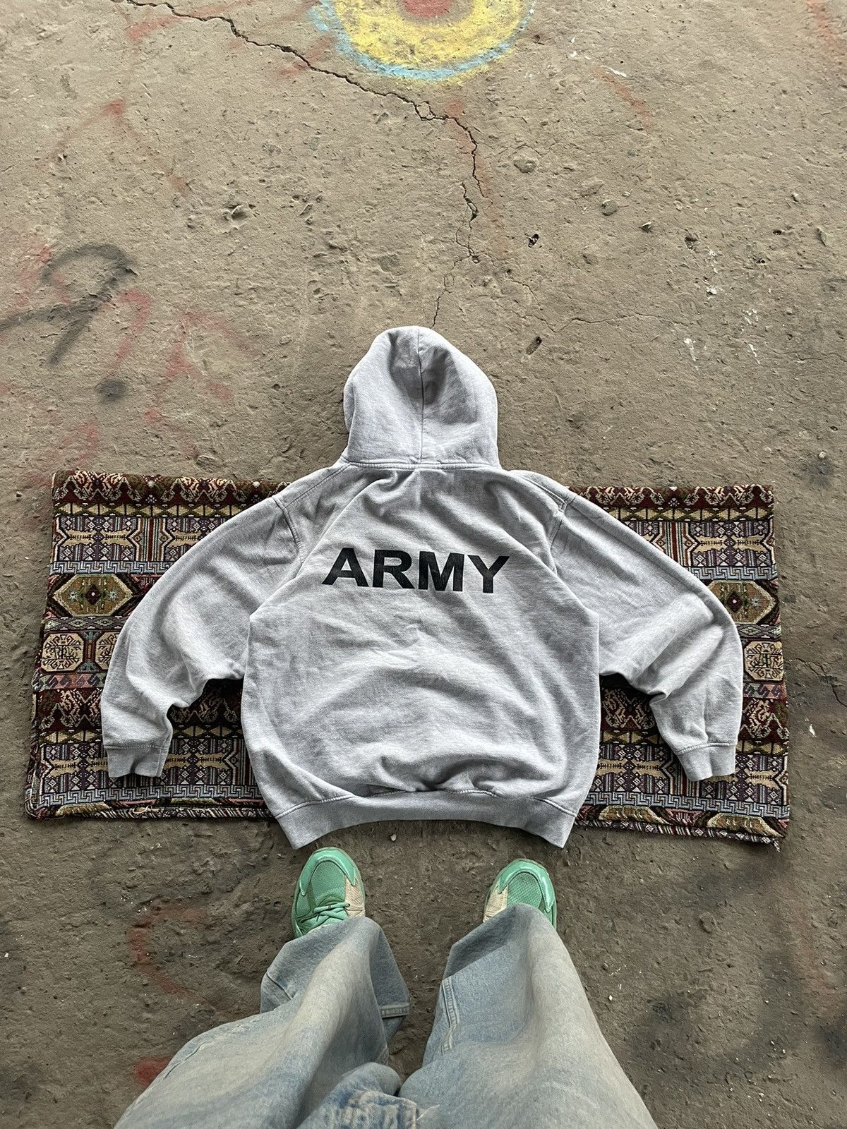 Vintage VINTAGE HOODIE MILITARY ARMY Size US L / EU 52-54 / 3 - 1 Thumbnail