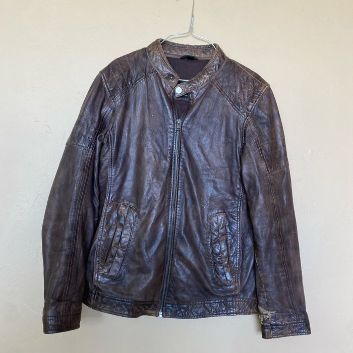 Overland Overland Brown Leather Jacket | Grailed