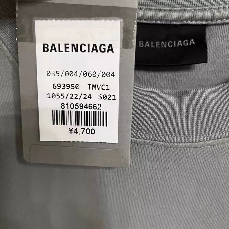 Balenciaga Balenciaga Gray Short Sleeve TShirt-2505 Size US L / EU 52-54 / 3 - 3 Thumbnail