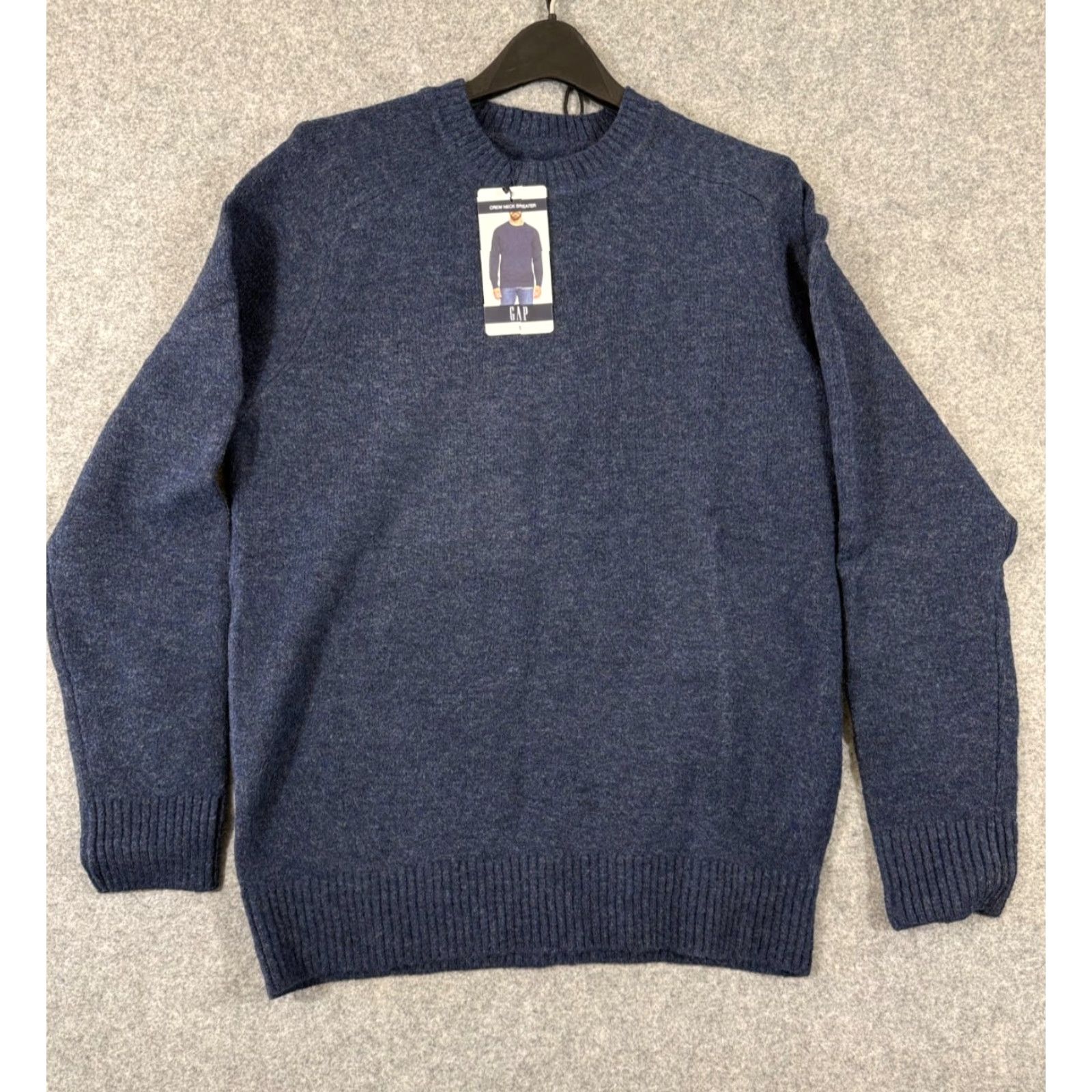 Gap Gap Pullover Sweater Mens S Navy Stretch Wool Blend Crew Neck Long Sleeve NWT Size US S / EU 44-46 / 1 - 2 Thumbnail