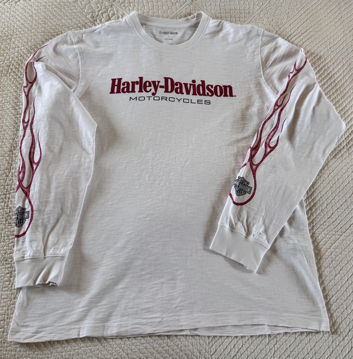Harley Davidson Vintage red and white Harley Davidson longsleeve Size US XXL / EU 58 / 5 - 1 Thumbnail