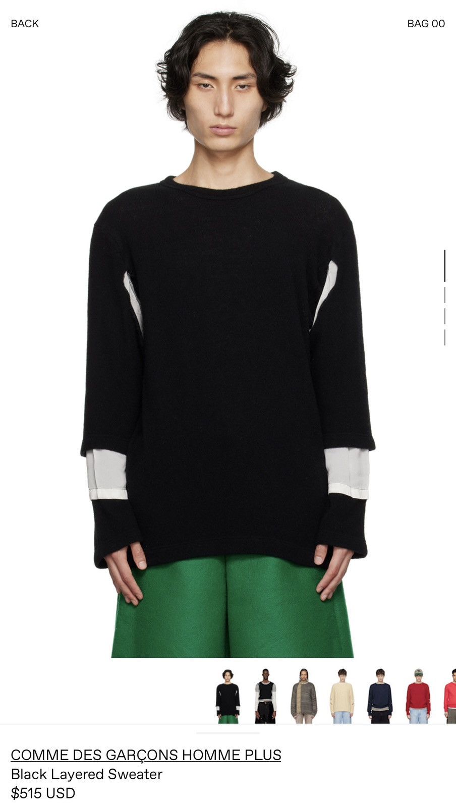Comme des Garcons Homme Plus Comme des Garçons Black Layered Sweater Size US L / EU 52-54 / 3 - 2 Thumbnail