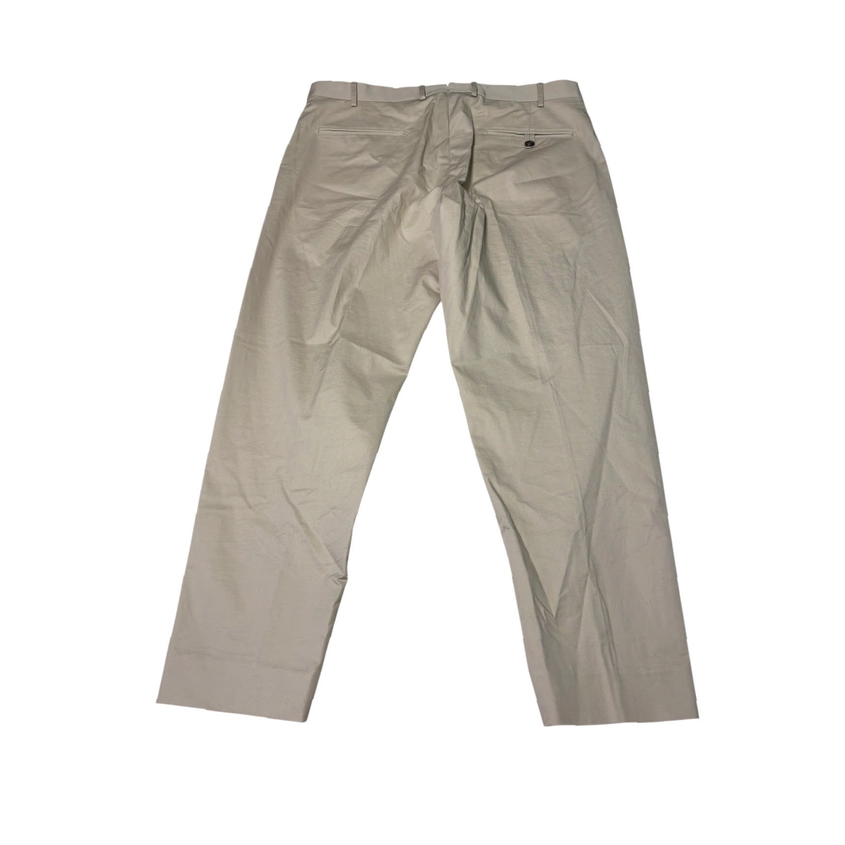 Vintage Wolf vs Goat Franco Chinos Mens 34X26 Beige Cotton Stretch Trousers Made Italy Size US 32 / EU 48 - 6 Thumbnail