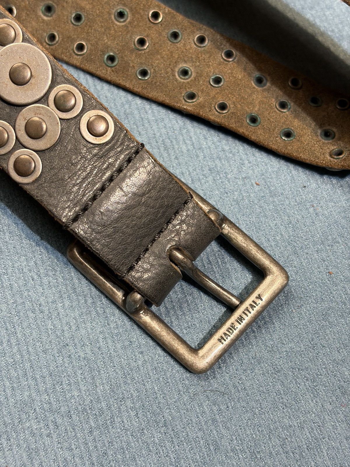 Dsquared2 2000s Dsquared Leather Studded Metal Belt Size ONE SIZE - 2 Thumbnail