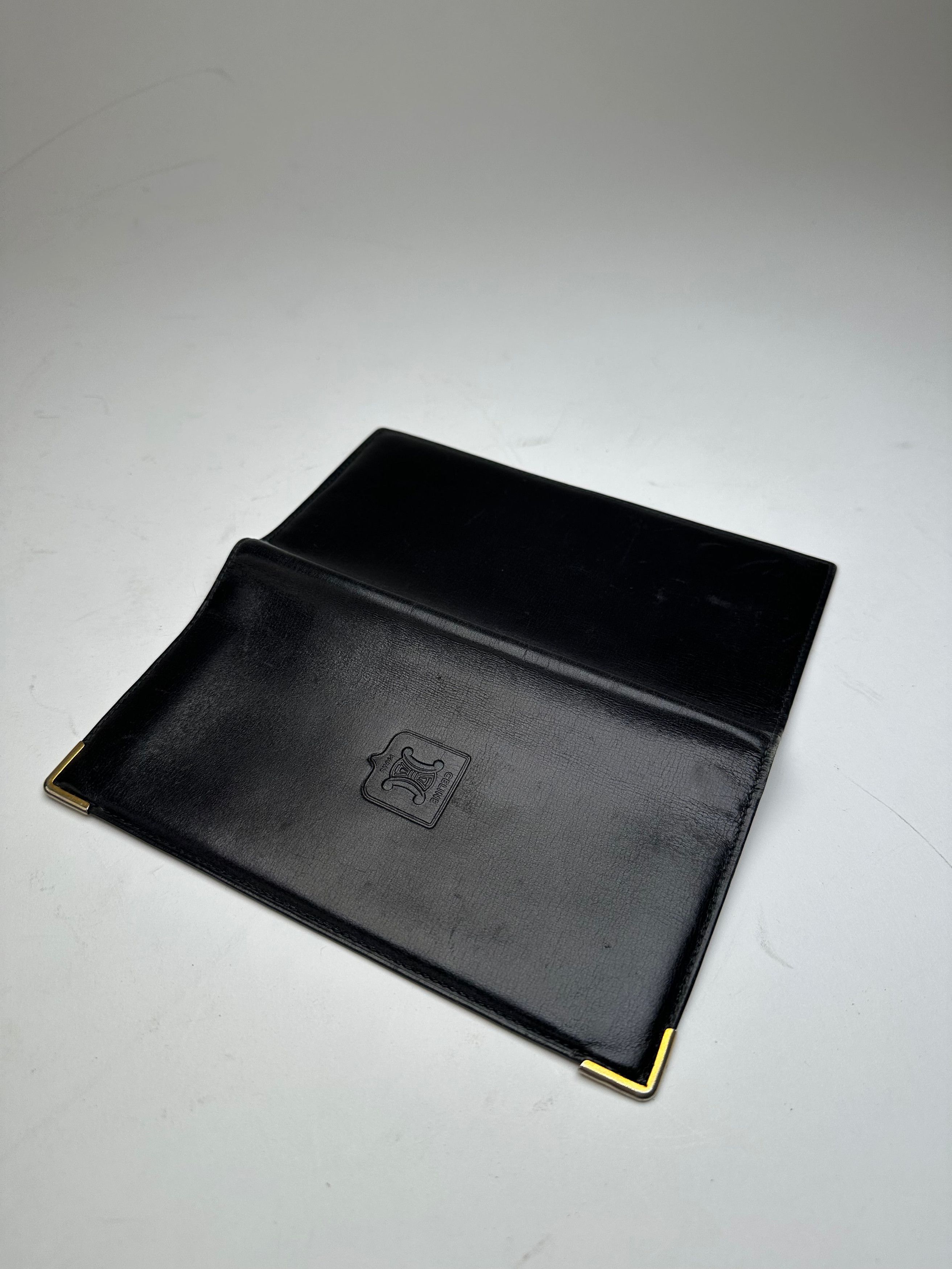 Celine Vintage Paris Leather Card Holder Black Size ONE SIZE - 1 Thumbnail