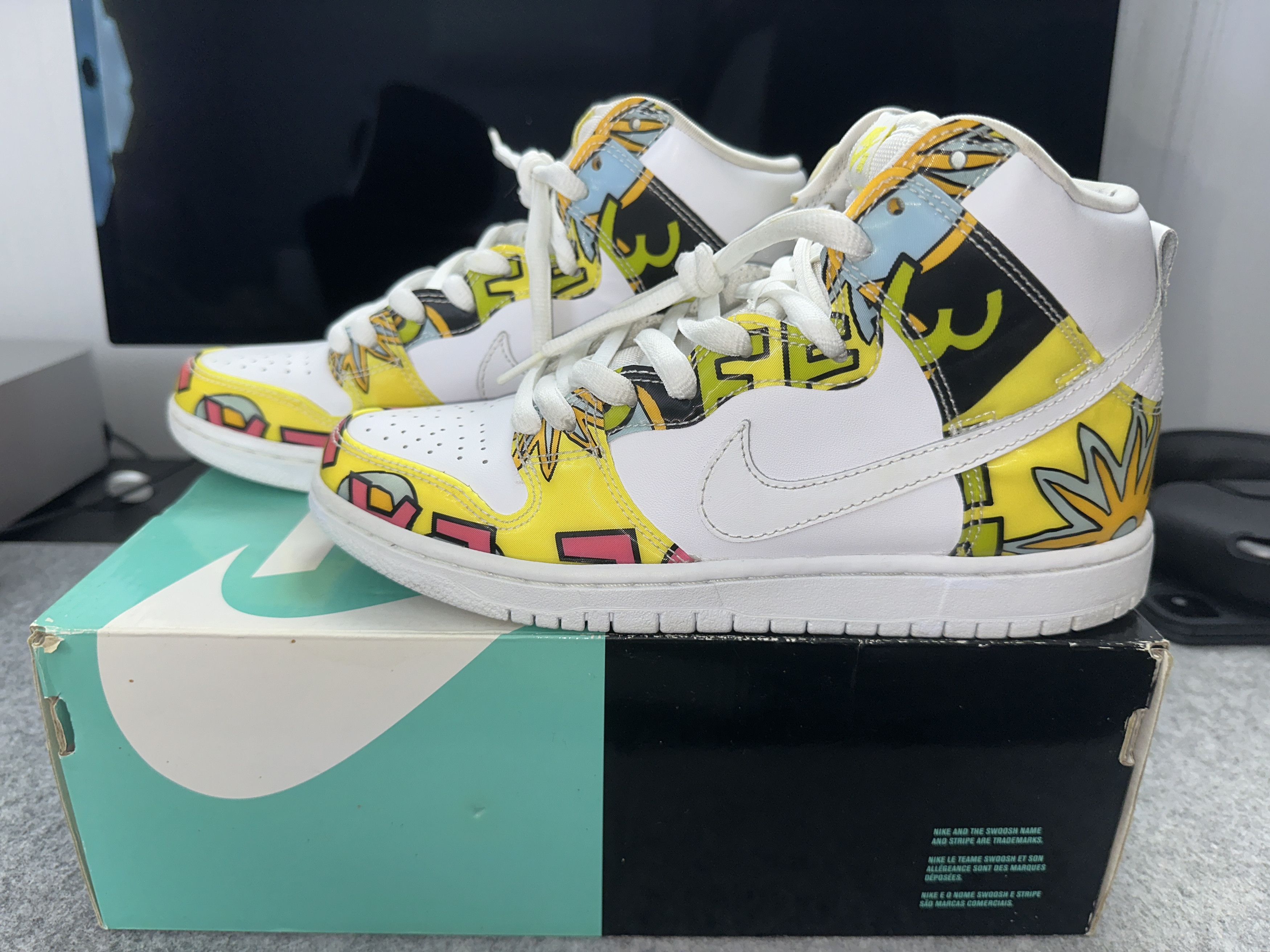 Nike Nike Dunk High PREMIUM SB QS 'DE LA SOUL' 2015 Size US 7 / EU 40 - 2 Thumbnail