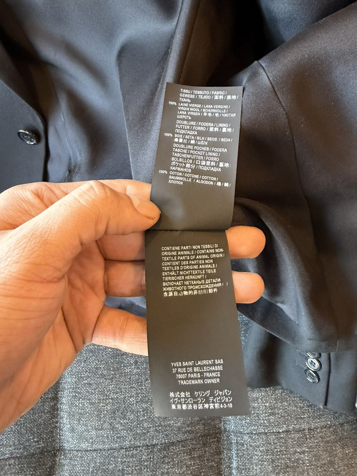 Saint Laurent Paris Saint Laurent Black Blazer Size 50R - 6 Thumbnail