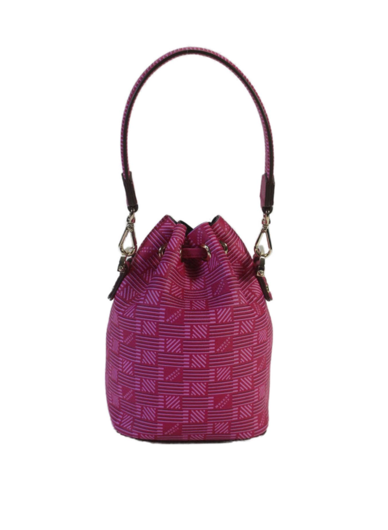 Moreau Paris Moreau Womens Pink Fuschia Printed La Pon Mini Bucket Bag Size ONE SIZE - 4 Thumbnail
