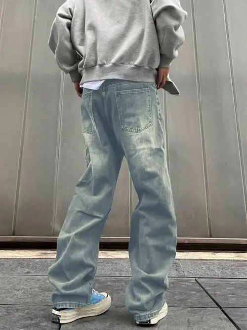 Other Washed Baggy Denim Jeans Stacked Skate Size US 34 / EU 50 - 2 Thumbnail
