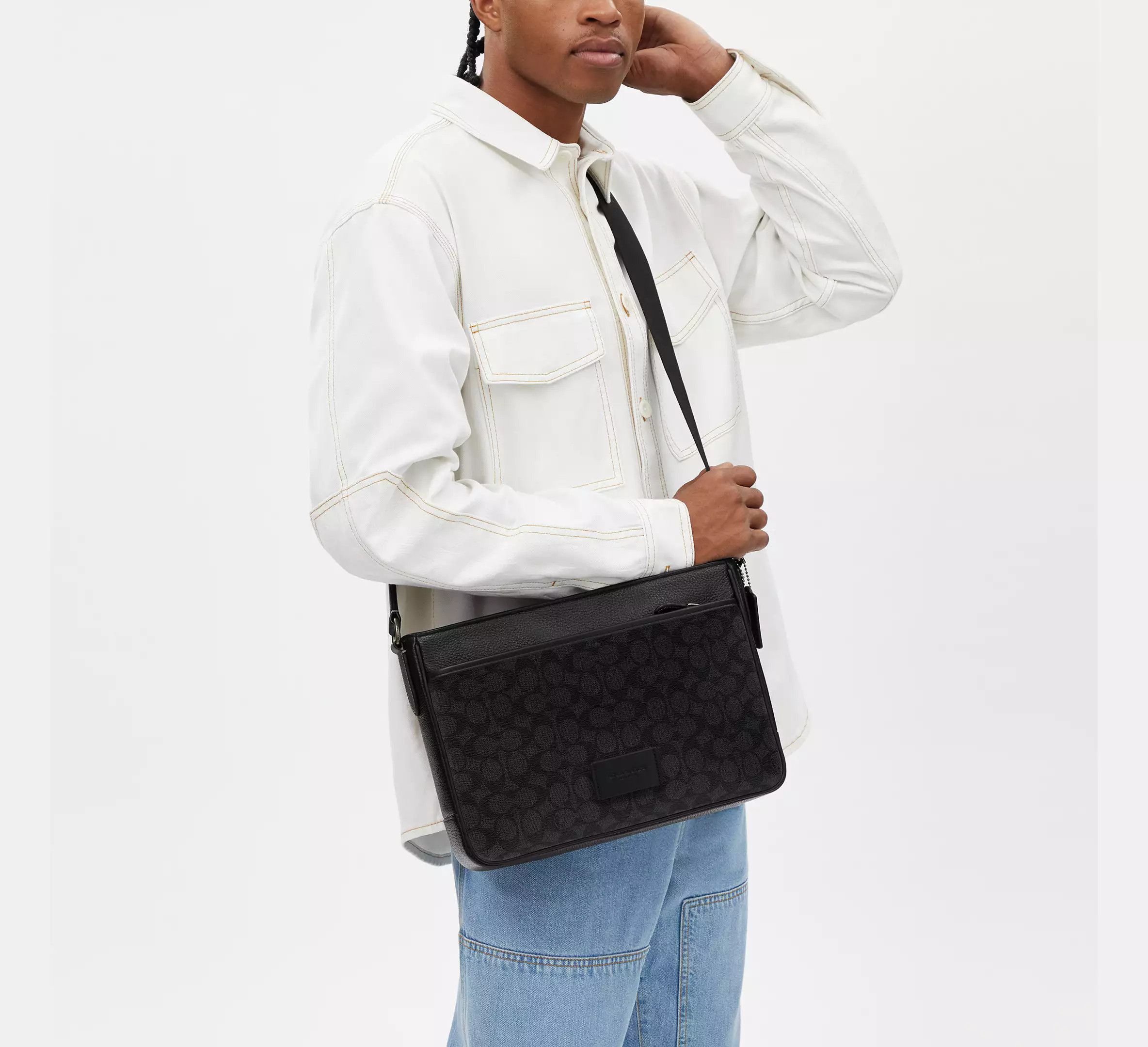 Coach District Crossbody Bag In Signature Canvas CV761 Size ONE SIZE - 2 Thumbnail