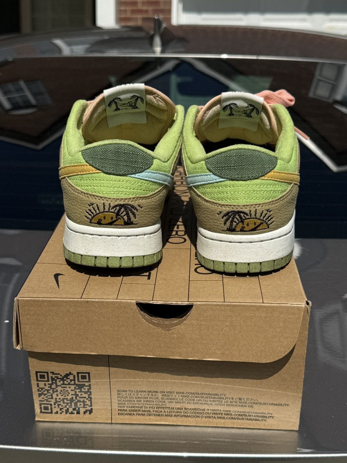 Nike Nike Dunk Low X Sun Club Artic Orange / Sanded Gold Size US 9 / EU 42 - 2 Thumbnail