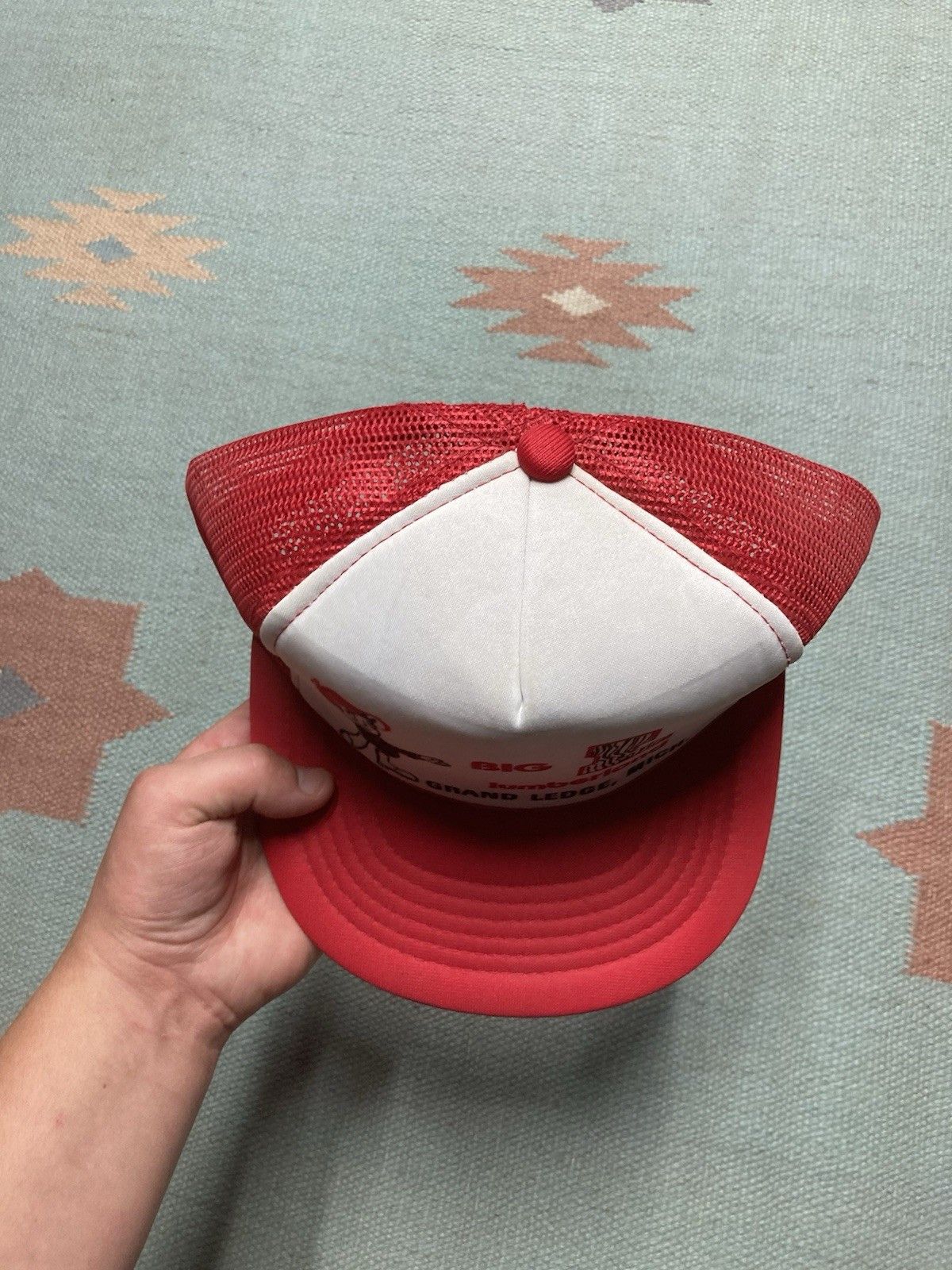 Vintage Vtg trucker hat Big L Lumber land grand ledge Michigan wood Size ONE SIZE - 3 Thumbnail