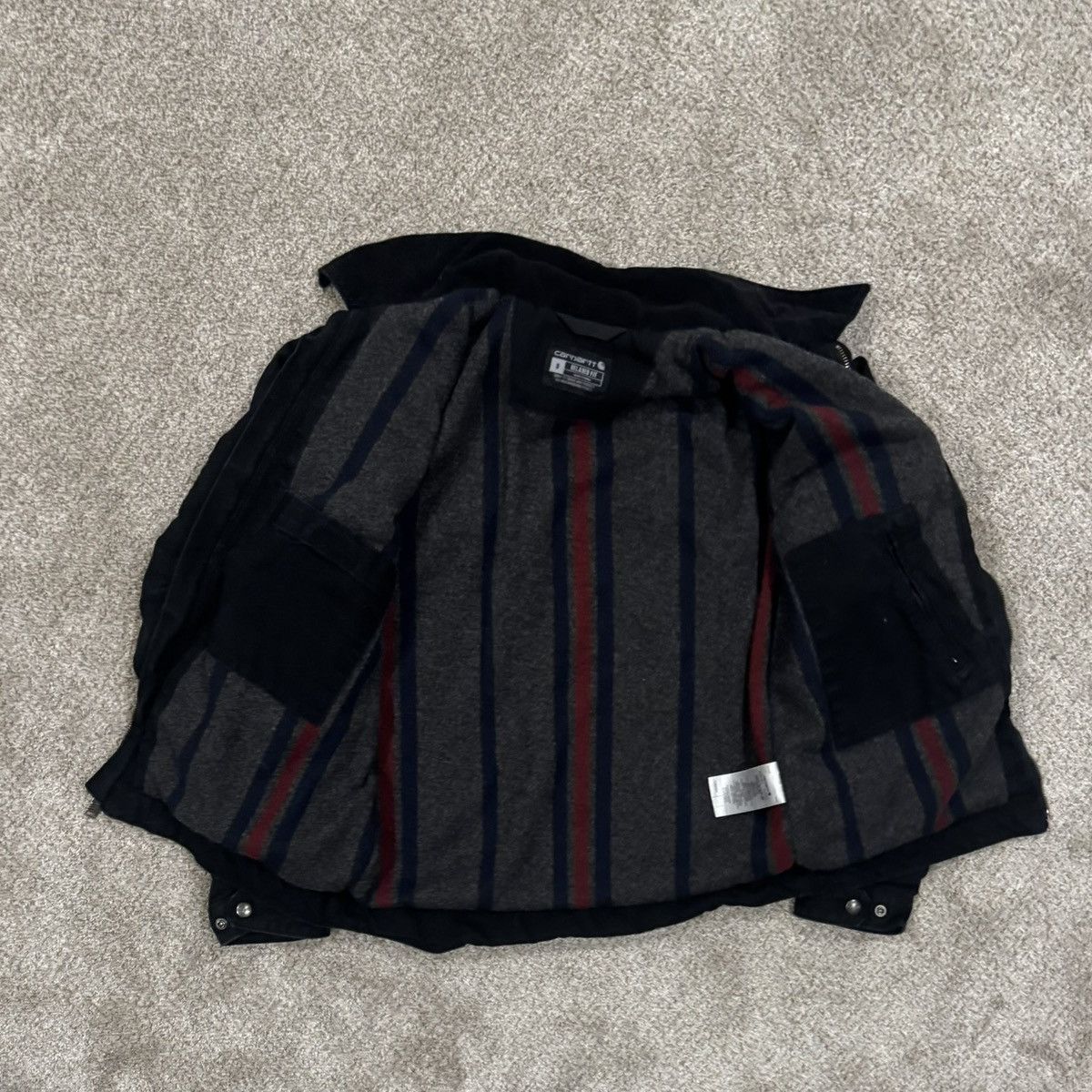 Carhartt Vintage Faded Blanket-Lined Black Carhartt Detroit Jacket Size US S / EU 44-46 / 1 - 2 Thumbnail