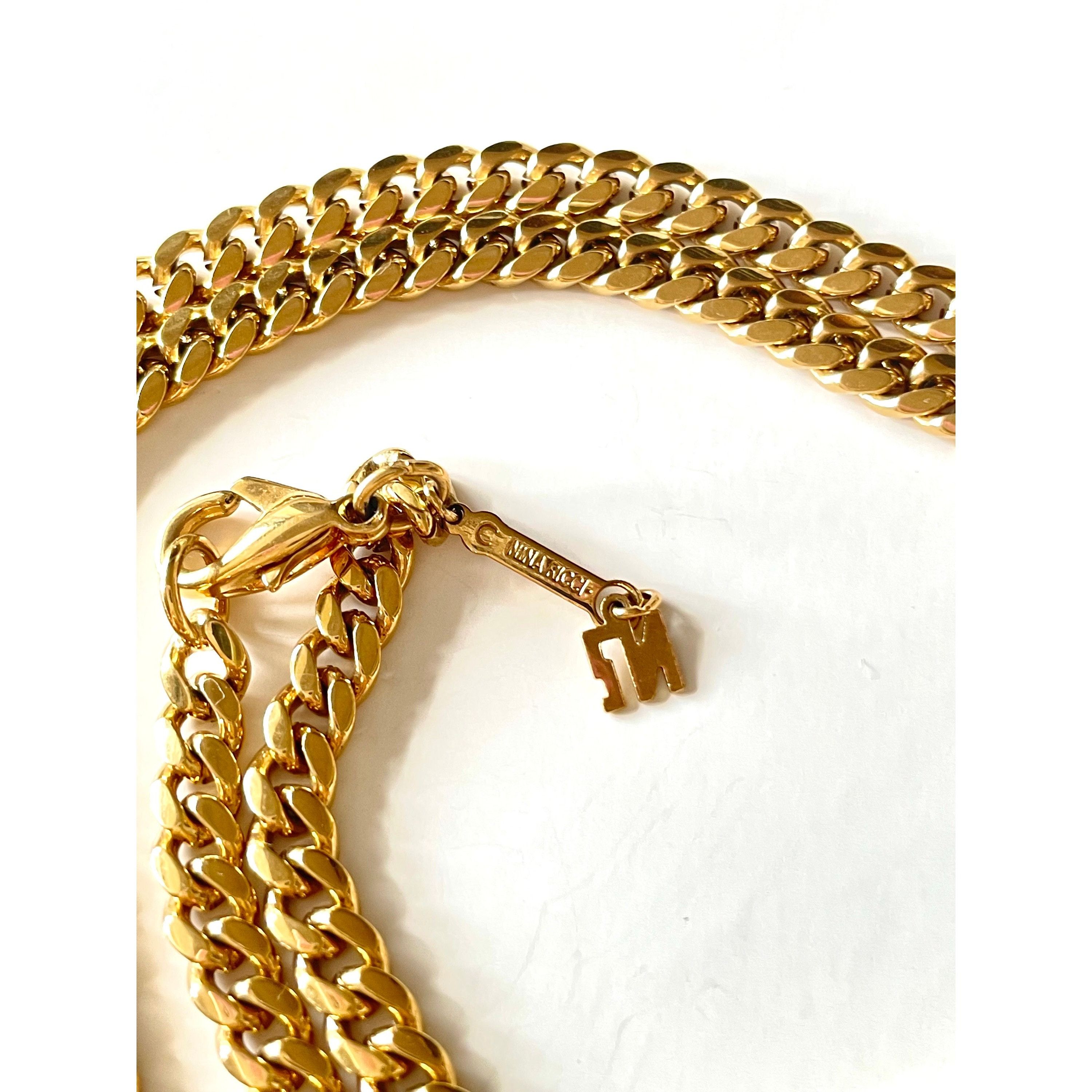 Nina Ricci MINT. Vintage NINA RICCI golden chain necklace with flower Size ONE SIZE - 7 Thumbnail