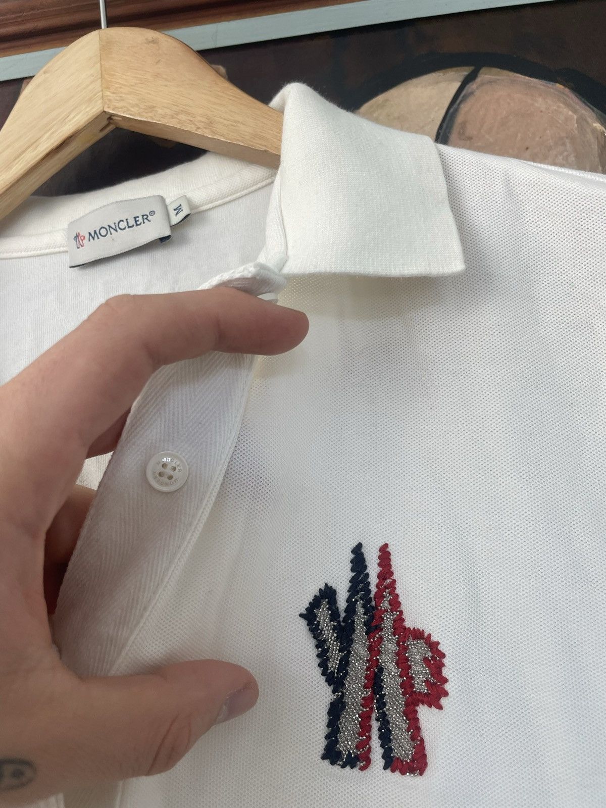 Moncler Moncler polo tee women logo designer y2k luxury high end Size M / US 6-8 / IT 42-44 - 4 Thumbnail