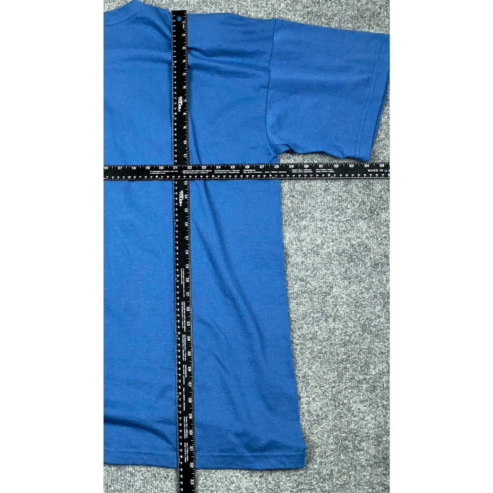 Vintage VTG 90s Blue Geometric Floral Print Oversized T-Shirt Women's One Size Retro Size ONE SIZE - 7 Thumbnail