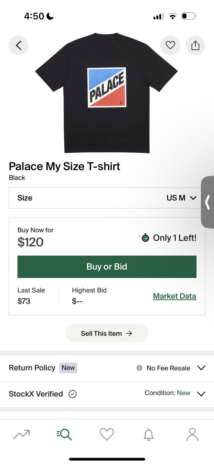 Palace Palace Tee “My Size” Medium Black Size US M / EU 48-50 / 2 - 5 Thumbnail
