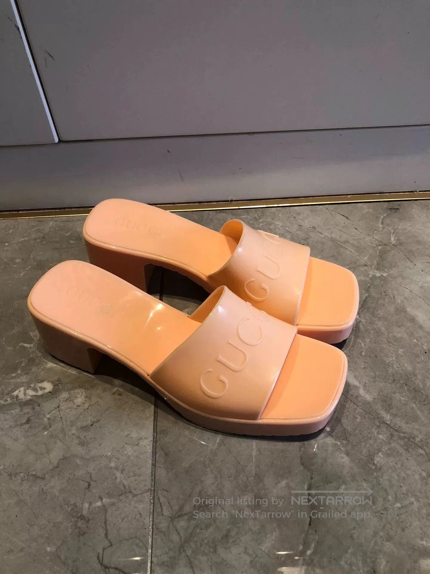 Japanese Brand Gucci Pink Slippers. Size US 5 / IT 35 - 1 Thumbnail