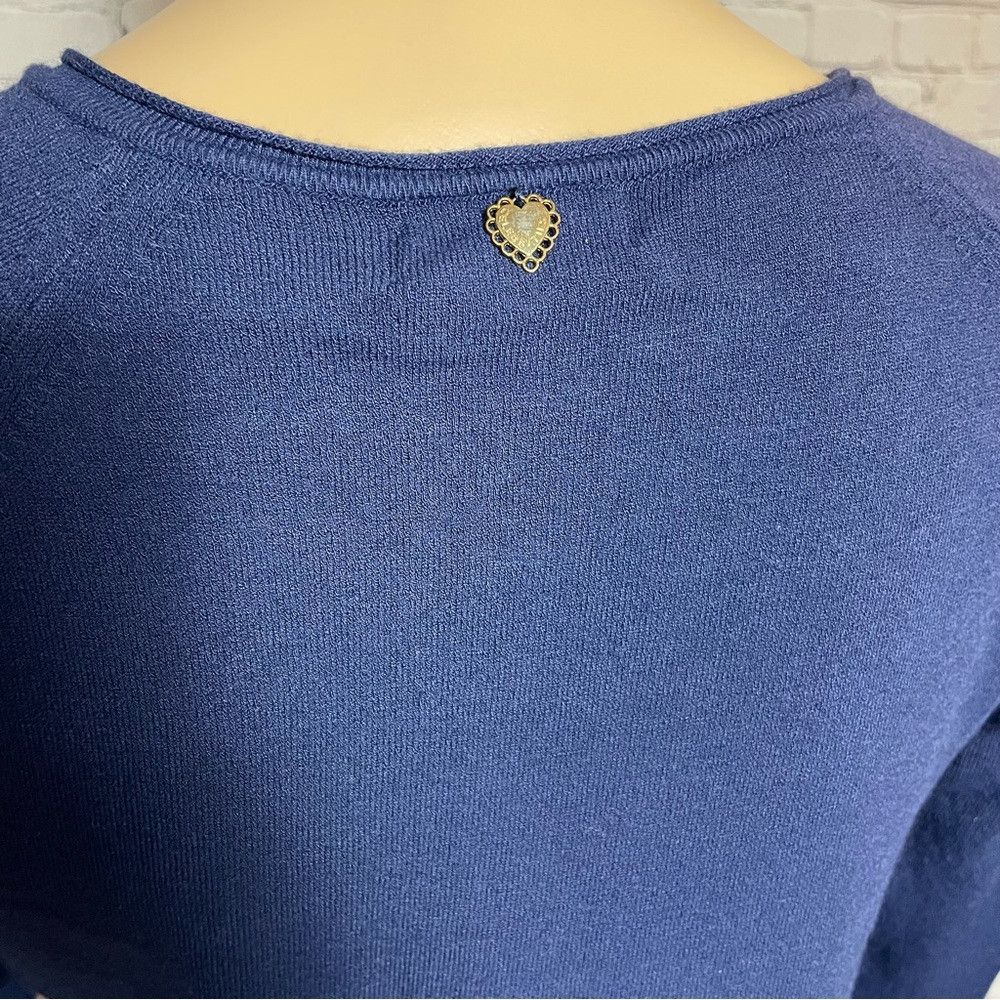 Other NWT New $123 CELEBRITIES TRICOT Blue Cardigan Size S Made i Size S / US 4 / IT 40 - 9 Thumbnail