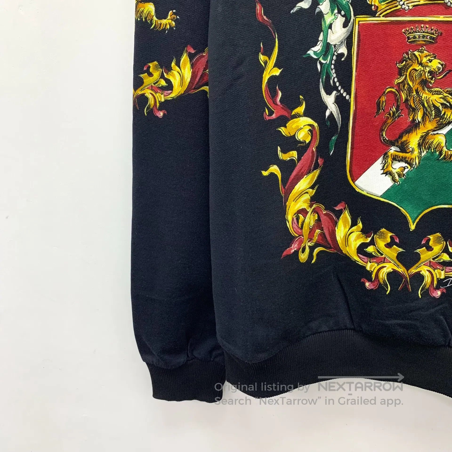 Dolce & Gabbana Dolce Gabbana Black Knight Court Print Cotton Round Neck L Size US L / EU 52-54 / 3 - 4 Thumbnail