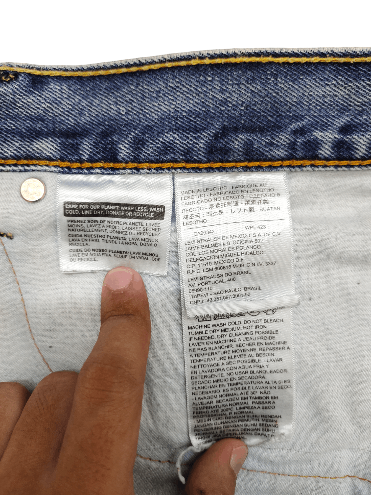 Levi's Vintage Y2k Levis 505 Distress Faded Sand Wash Denim Jeans Size US 36 / EU 52 - 19 Thumbnail