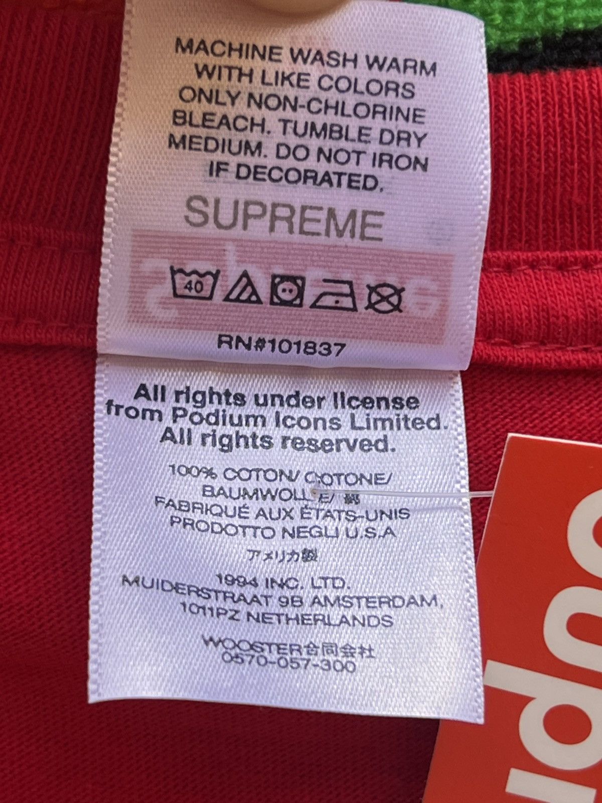Supreme M Supreme Maradona Tee Red T-shirt football diego drugs new Size US M / EU 48-50 / 2 - 24 Thumbnail