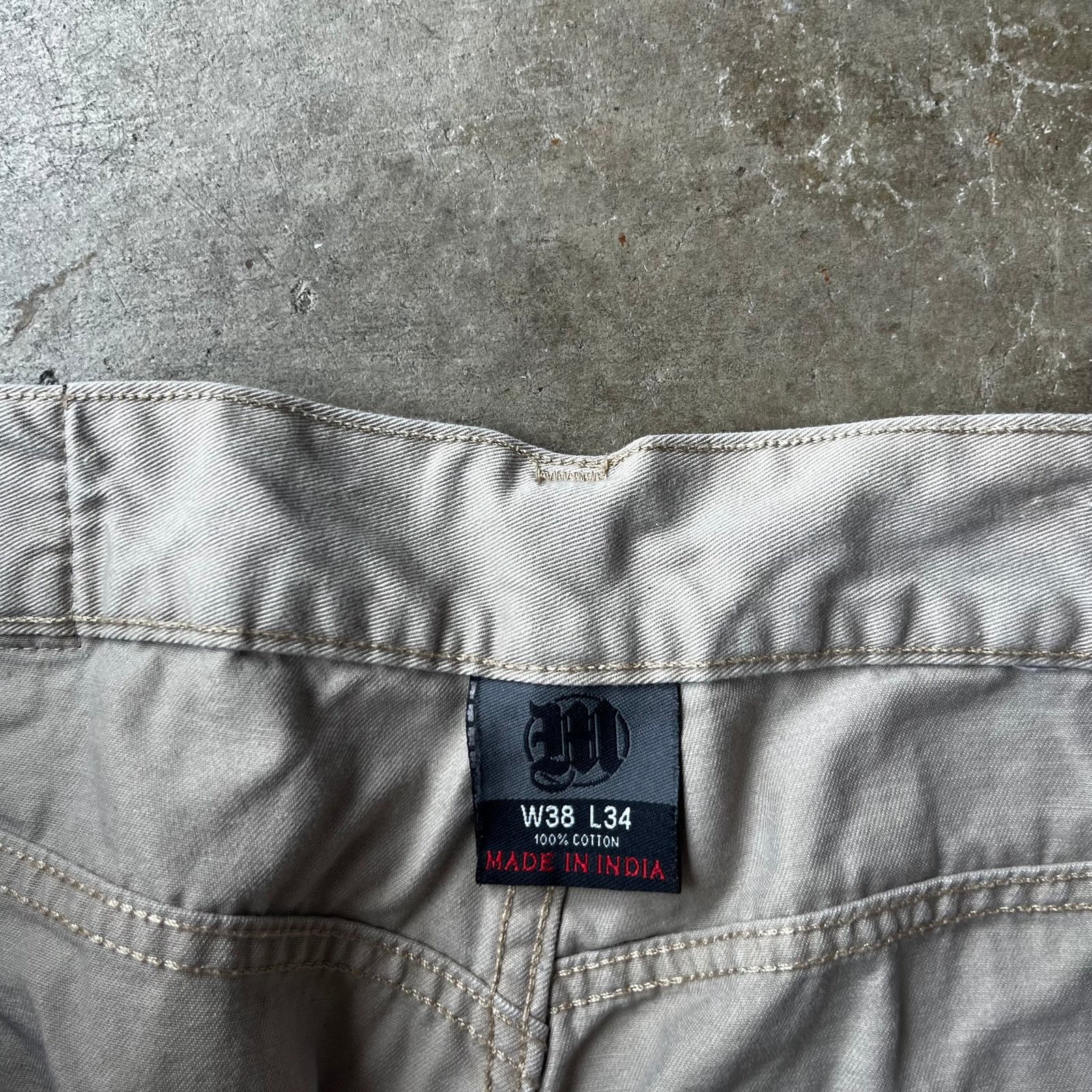 Vintage Vintage Makaveli Pants Mens 38x34 Khaki Cargo Y2K 00s Skate Size US 38 / EU 54 - 3 Thumbnail