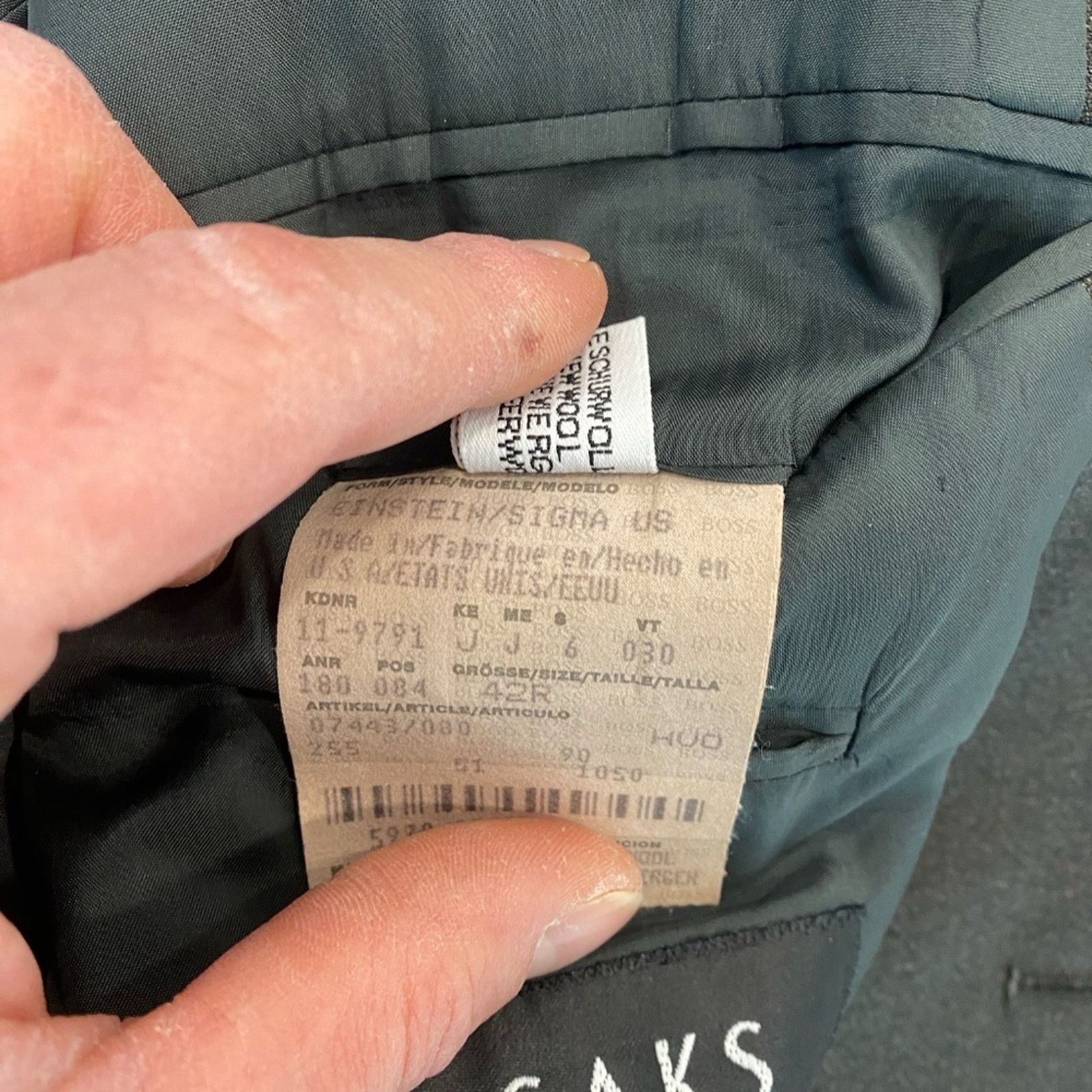 Hugo Boss Hugo Boss Three-Button Super 100 Virgin Wool Blazer - 42R Size 42R - 5 Thumbnail