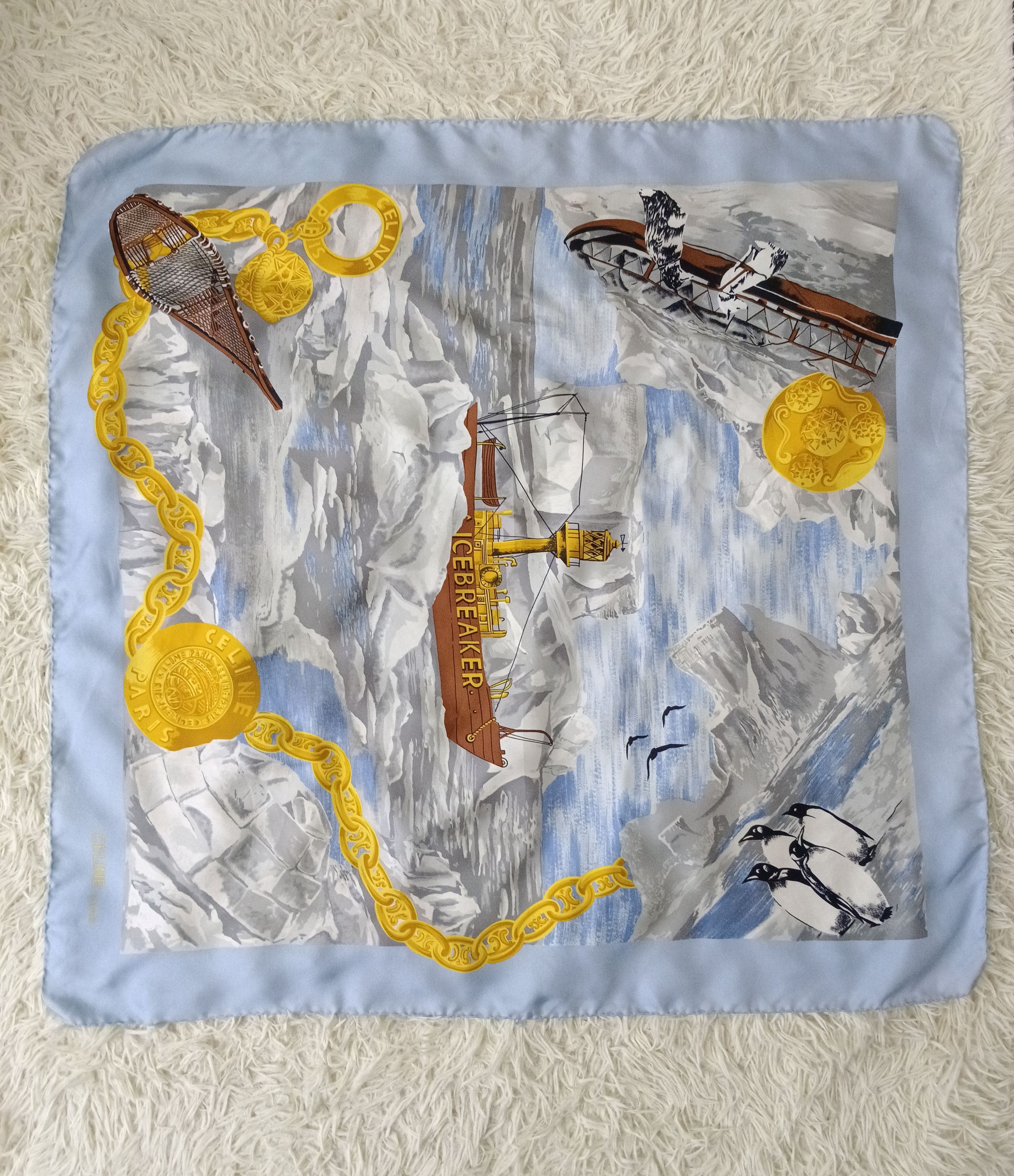 Celine Vintage CELINE Paris Silk-Arctic "Icebreaker" Expedition Size ONE SIZE - 2 Thumbnail