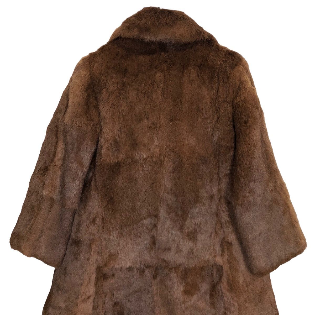 Designer × Vintage Vintage 90s Rotiny Italy Faux Fur Cutaway Duster Overcoat Size M / US 6-8 / IT 42-44 - 7 Thumbnail